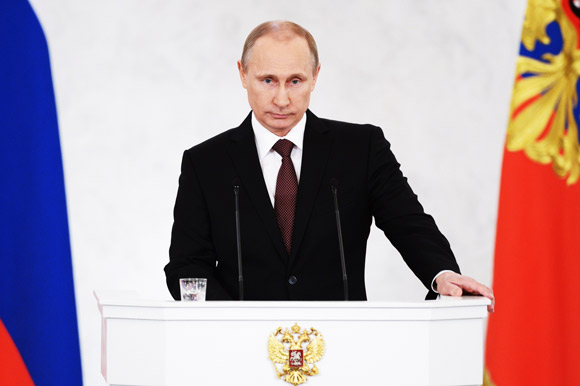 Putin. (Photo credit: Alexei Nikolsky/AFP/Getty)