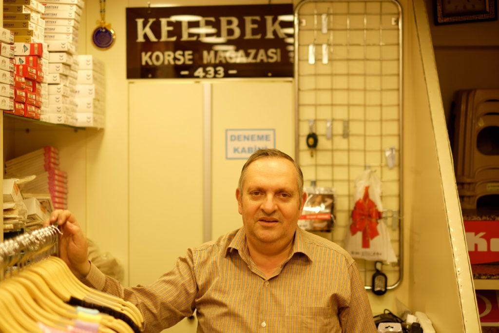 Avramoğlu in his shop. (Photo courtesy of the author).