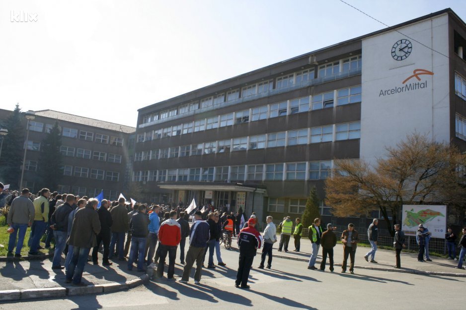 ArcelorMittal workers protest for worker's rights in 2014. Photo credit: : Elmedin Mehić/Klix.ba
